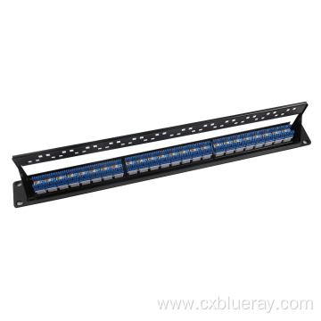 24Port RJ45 CAT6 Patch Panel with Cable Management